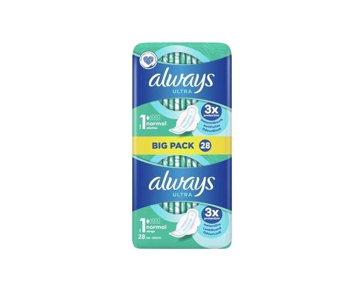 Always Ultra Normal Pads with Wings 28 Pieces