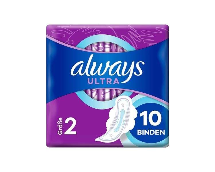 Always Ultra Long Women's Pads with Wings 10 Pads - Big Pack