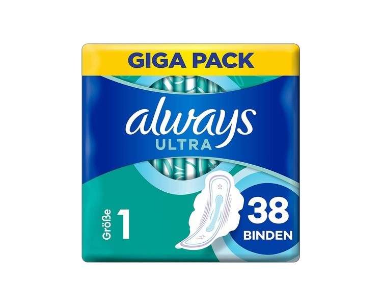 Always Ultra Thin and Super Absorbent Women's Pads with Wings Size 1