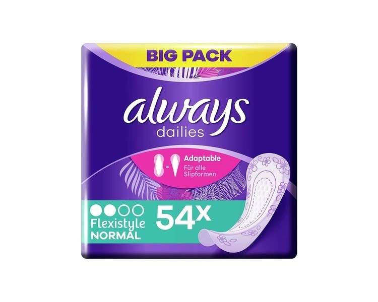 Always Dailies Flexistyle Normal Panty Liners 54 Pieces - Big Pack