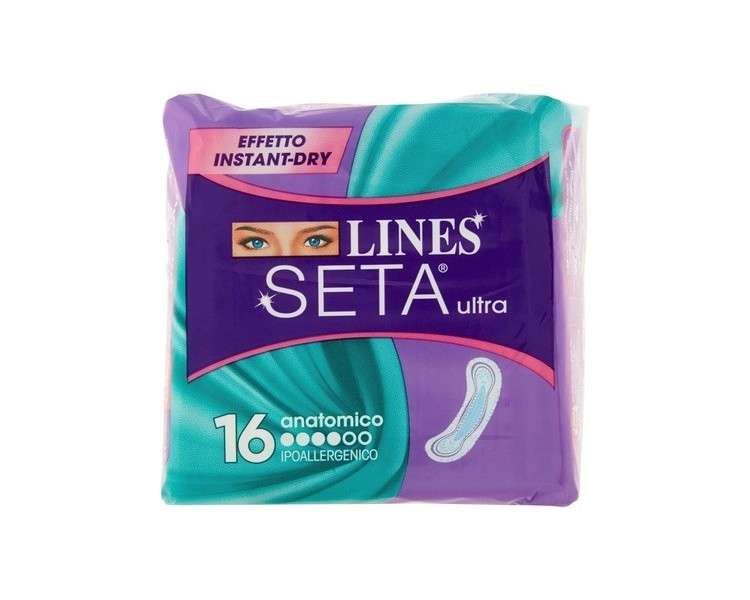 Lines Ultra Soft Silk Sanitary Napkins 16 Pack - 20g