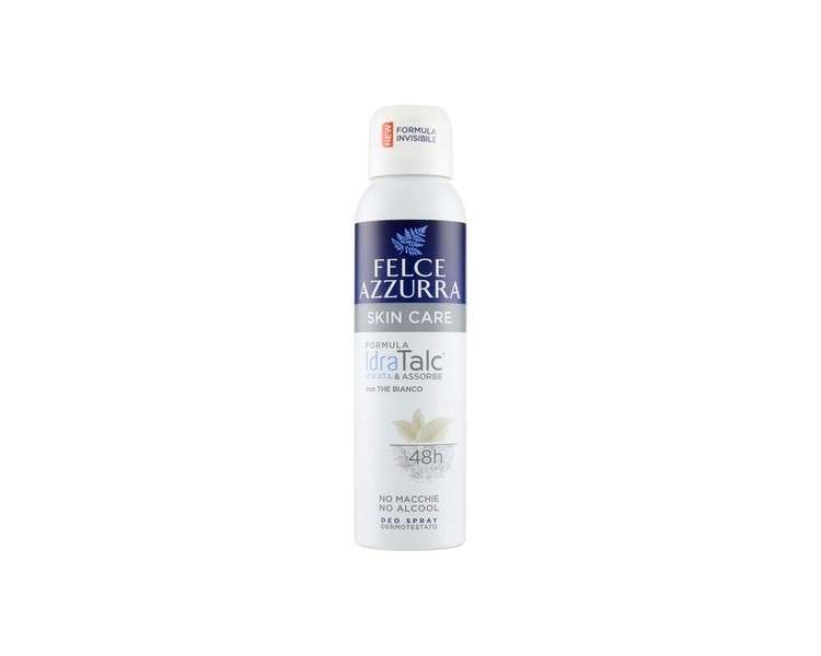 Felce Azzurra Skin Care Deodorant 150ml 48h Formula Idra Talc with White Tea