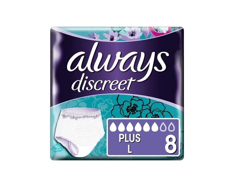 Always Discreet Plus Panties Size L