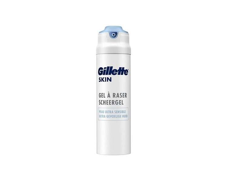 Gillette SKIN Shaving Gel 200ml Soothes and Refreshes Your Face for Ultra Sensitive Skin