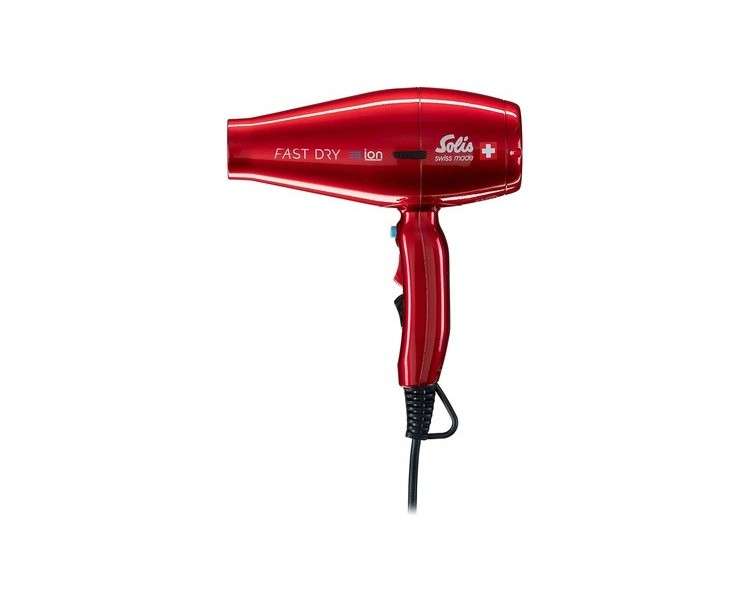 Solis Fast Dry No.381 Hair Dryer Professional Red