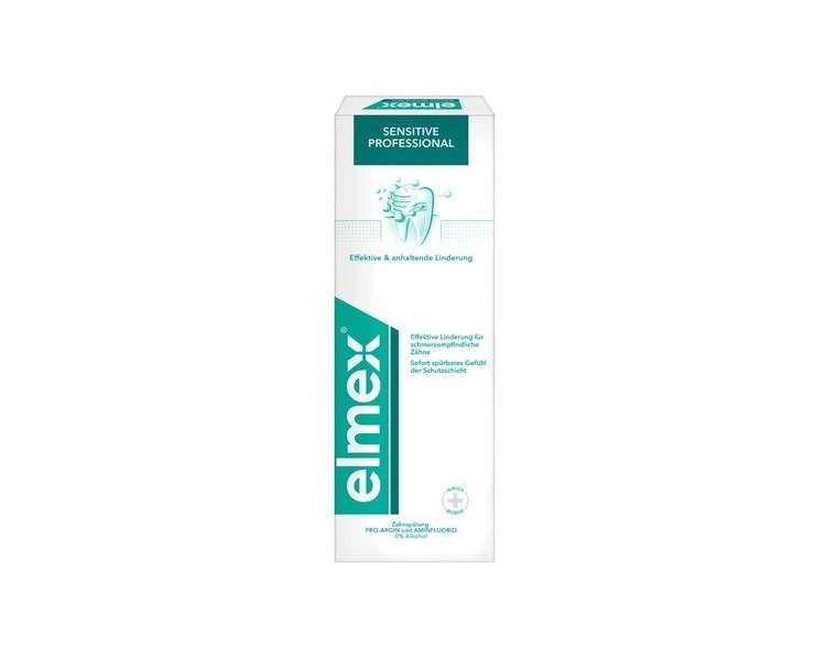 Elmex Sensitive Professional Mouthwash 400ml - Effective Relief for Sensitive Teeth with Pleasant Taste Alcohol-Free