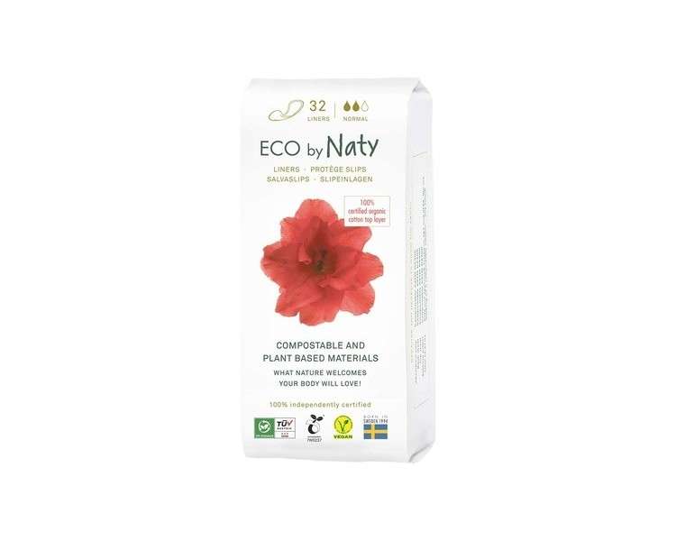 Eco by Naty Normal Panty Liners 32 Count