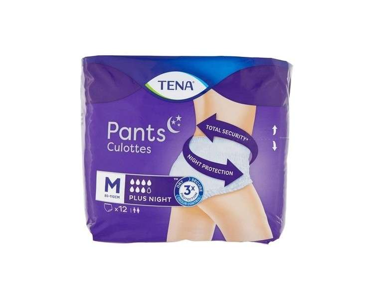 Tena Plus Night Incontinence Pads Size M 12 Count - Pack of 12