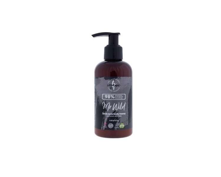 4organic Mr Wild Beard and Face Cleansing Gel Cypress-Ginger 20