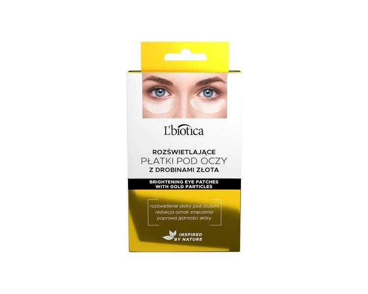 L'Biotica Collagen Under Eye Patches Illuminating with Gold - 3 Pairs