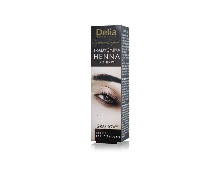 Delia Traditional Henna Graphite 4g/0.14oz for Dying Eyelashes and Eyebrows