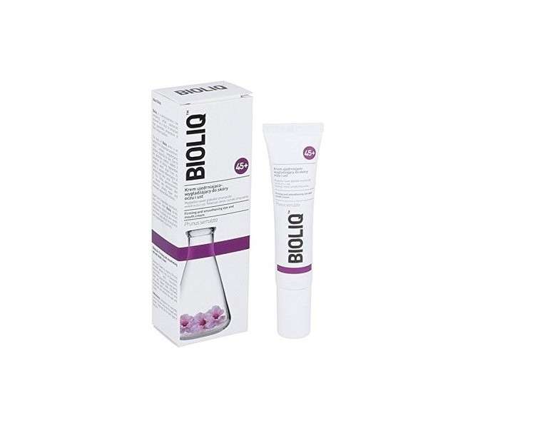 Bioliq 45+ Firming and Smoothing Eye and Mouth Cream 15ml - Reduces Wrinkles and Stress Symptoms