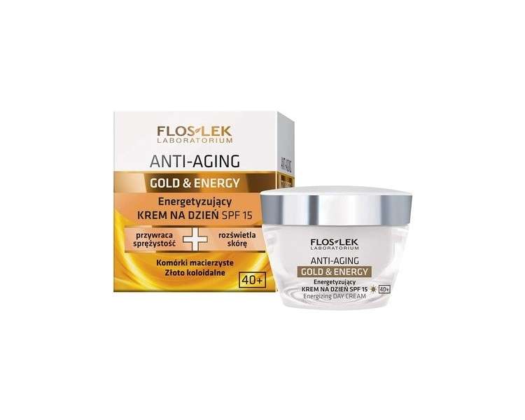 FLOSLEK Energizing Day Cream SPF 15 Restores Elasticity and Brightens 50ml