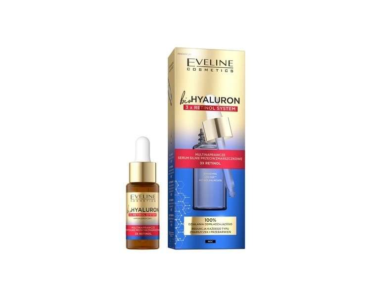 EVELINE COSMETICS Biohyaluron 3x Retinol System Multi Repairing Face Serum Anti-Aging 18ml