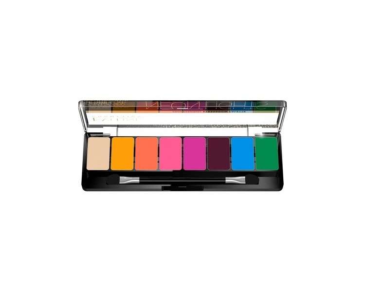 Eveline Cosmetics Professional Eyeshadow Palette with 8 Neon Lights Eyeshadow