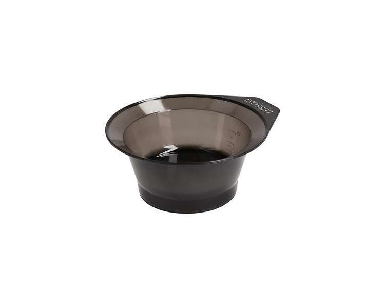 T4B LUSSONI Hair Dye Bowl with Handle 250ml High Quality Transparent Plastic