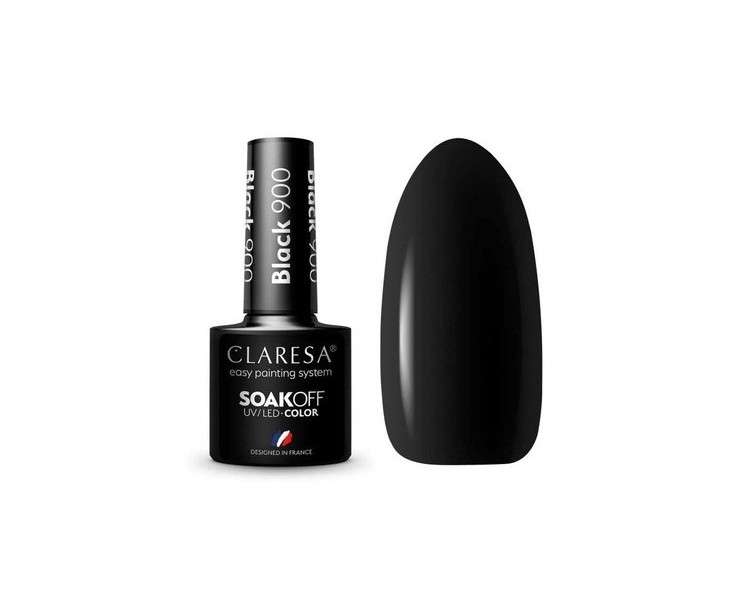 Claresa 900 Black UV Nail Polish 5ml