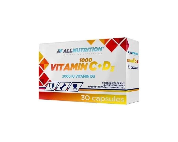 Allnutrition Vitamin C 1000 + D3 30 Capsules