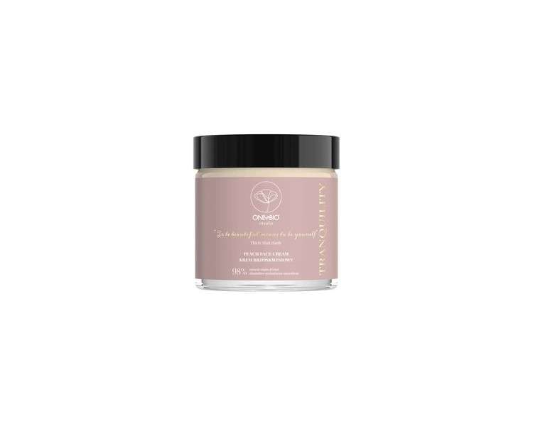 ONLYBIO Ritualia TRANQUILITY Peach Face Cream Moisturizer with Brightening Pigment and Anti-Aging Properties - Vegan and Plant-Based