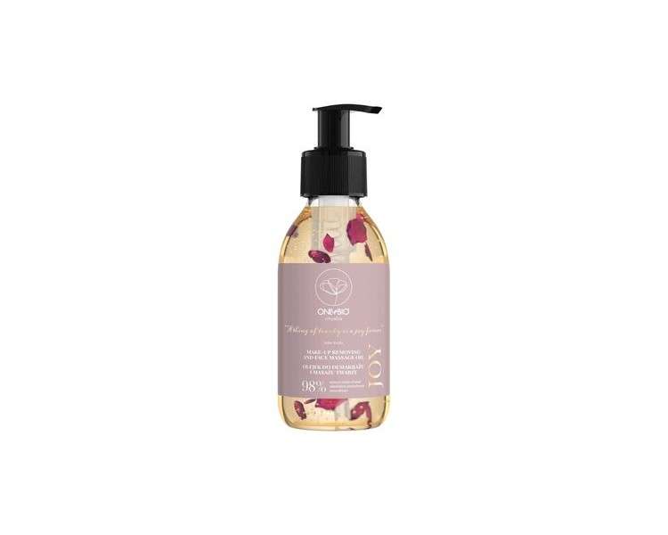 ONLYBIO Ritualia JOY Facial Oil Makeup Remover Cleansing Oil with Rose Petals and Brazil Nuts - Anti-Dryness Anti-Aging - Natural Vegan and Plant-Based