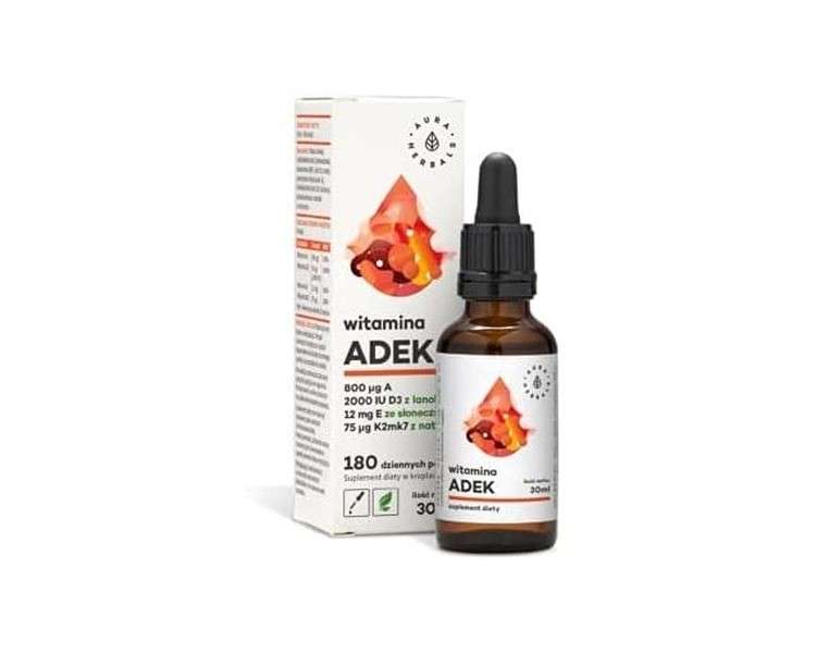 AURA HERBALS ADEK Vitamin Supplement 30ml - 180 Servings