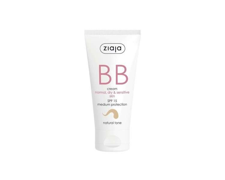 BB Cream for Normal, Dry, and Sensitive Skin with SPF15 Natural Tone 50ml