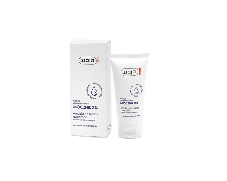 Ziaja Med Ultra Moisturizing Urea 3% Face Emulsion Day/Night Treatment