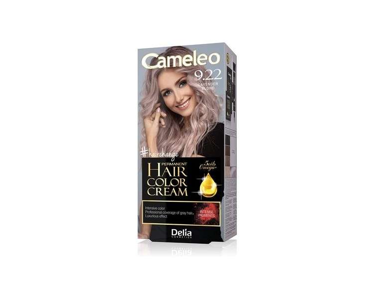 Cameleo Permanent Hair Colour Cream Lavender Blonde Intensive Color & Protection 5 Oils + Omega Plus Acids Professional Hair Dye Full Kit 9.22