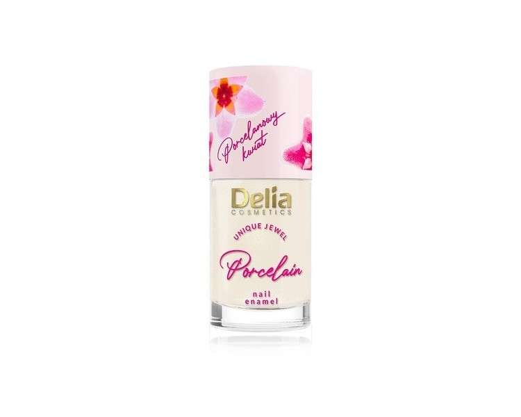 Delia Cosmetics 2-in-1 Nail Polish and Conditioner Porcelain Flower - Salmon Color 11ml