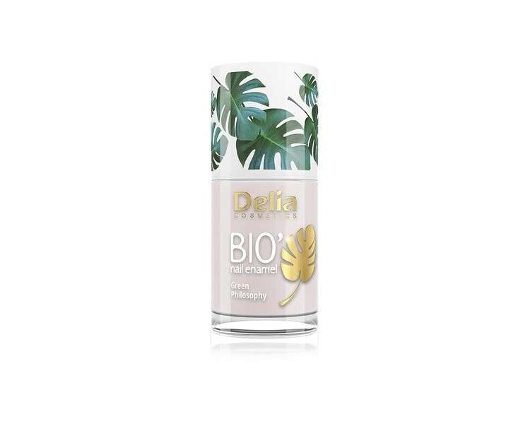 Delia Cosmetics Bio Green Nail Polish - PINK - Vegan Friendly - Perfect Coverage and Shine - Easy and Fast Application - Natural Ingredients - Long-Lasting Color Up to 6 Days