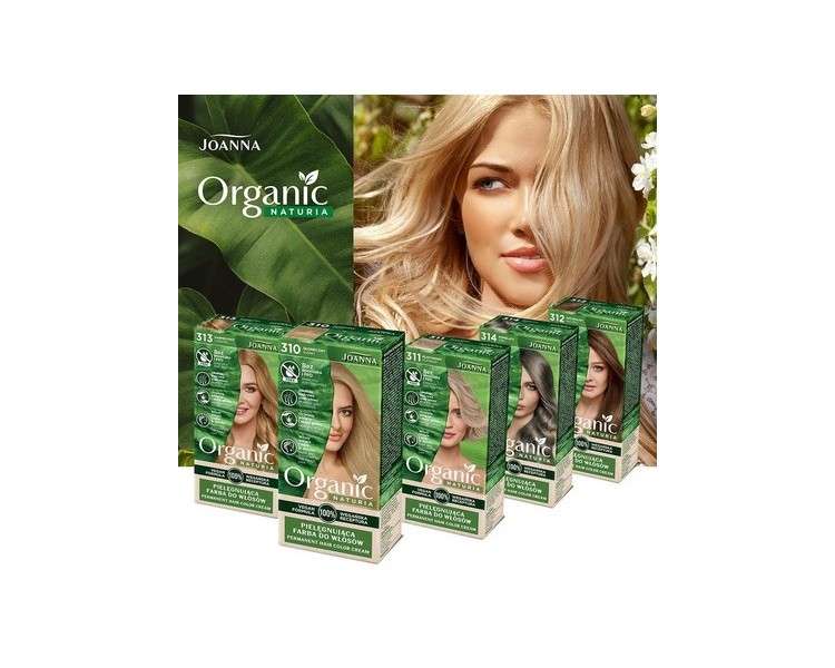 Joanna Naturia Organic Care Permanent Hair Color Cream 13 Shades 0% Ammonia