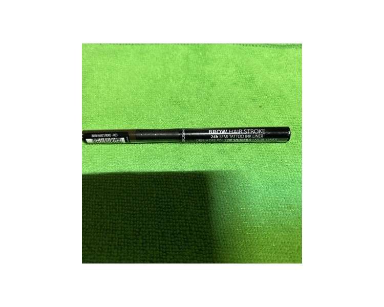 GOSH Brow Hair Stroke 24h Semi Tattoo Ink Liner 003 Dark Brown - Brand New