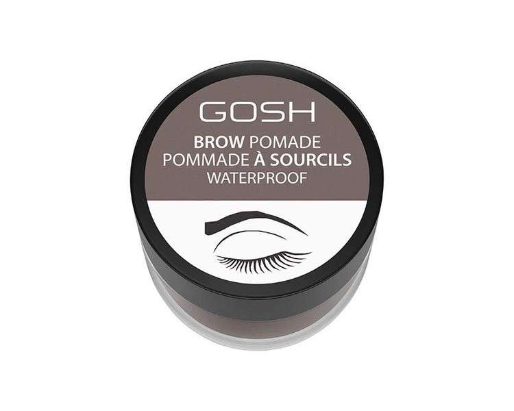 Gosh Brow Waterproof Pomade in Grey Brown Shade 002