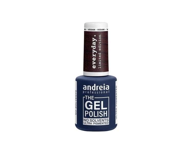 Andreia Professional The Gel Polish Solvent Free Gel Limited Collection Color ED6 Metallic Brown with Coppery Shift