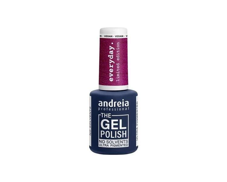 Andreia Professional The Gel Polish Limited Collection Color ED5 Metallic Cherry with a Pink Layer