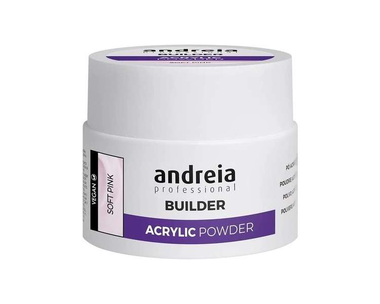 Andreia Professional Acrylic Builder Powder for Nail Extensions Soft Pink 35g