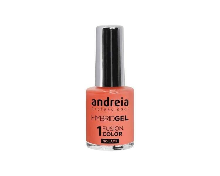Andreia Professional Hybrid Gel Nail Polish Fusion Color H32 Coral - 2 Steps No Lamp Required Long Lasting Easy Removal