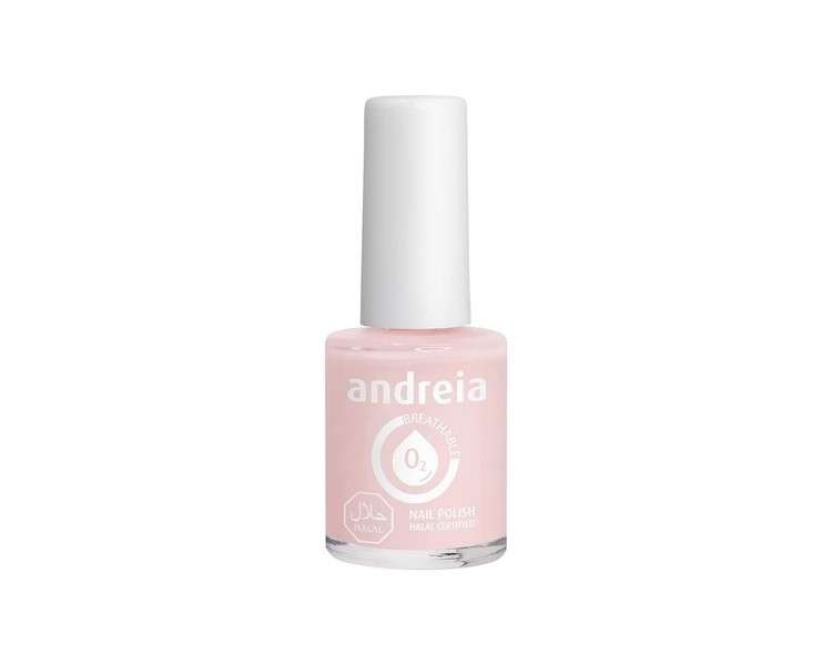 Andreia Halal Breathable Nail Polish Water Permeable Glossy Vegan and Cruelty-Free 10.5ml - Shade B19 Pink