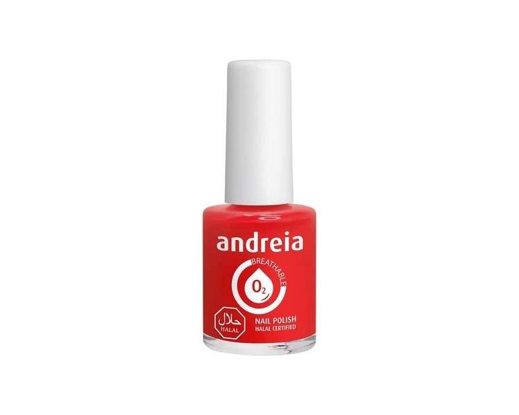 Andreia Halal Breathable Nail Polish Glossy Water Permeable Red B15 10.5ml - Shades of Pink