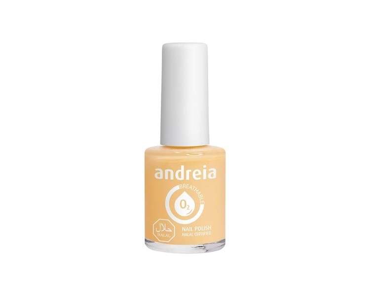 Andreia Halal Breathable Nail Polish Glossy Vegan and Cruelty-Free B2 Yellow Shades of Nudes Soft Shades 10.5ml