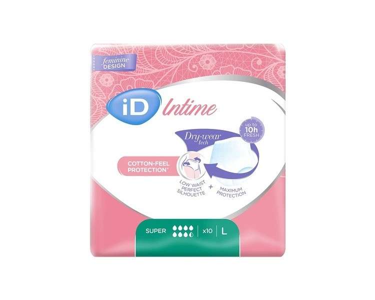 iD Intime Pants Super Discreet and Comfortable Women's Underwear for Bladder Weakness and Incontinence Size L