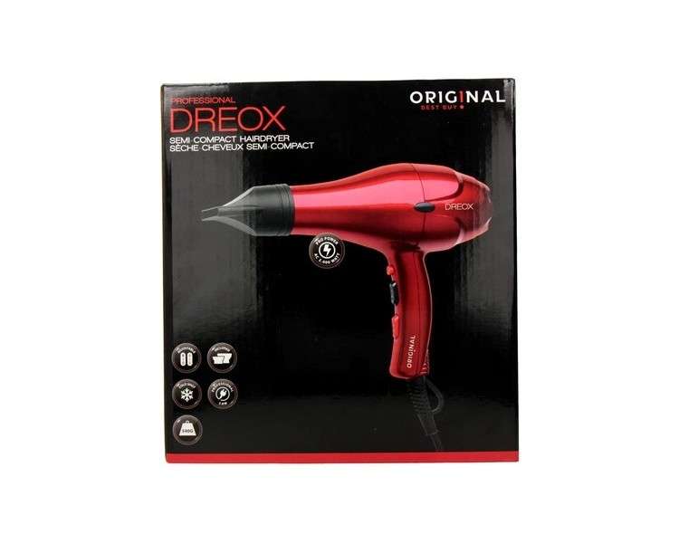 Sinelco France Original Dreox Hair Dryer 2000W Red