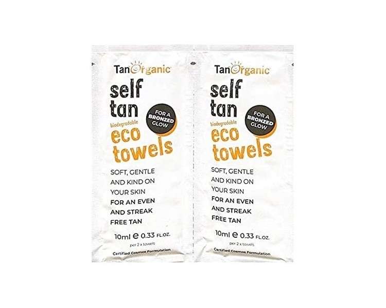 Tan Organic Self-Tanning Wipes - Pack of 2