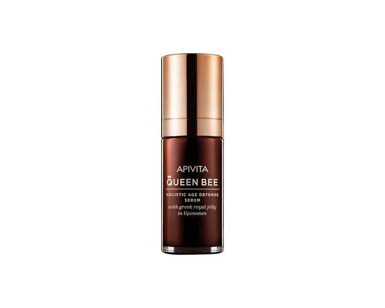 APIVITA Queen Bee Holistic Age Defense Serum 1.01 fl.oz. Anti-aging Firming Restoring Serum with Royal Jelly Hyaluronic Acid Reduces Wrinkles Increases Skin Elasticity and Firmness