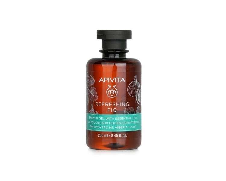 Apivita Refreshing Fig Shower Gel with Essential Oils 250ml 8.45oz Bath and Shower