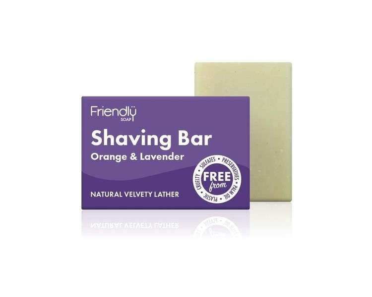 Friendly Soap Orange & Lavender Shaving Bar 95g