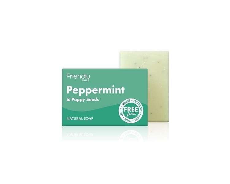 Friendly Soap Natural Handmade Peppermint & Poppy Seed Soap