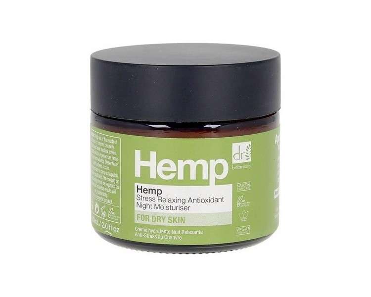 Dr Botanicals Hemp Stress Relaxing Antioxidant Night Moisturiser 60ml