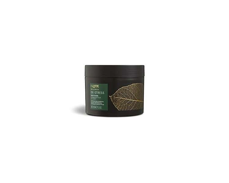 I Love Wellness DESTRESS Body Scrub with Lemongrass, Rosemary & Eucalyptus Essential Oils 350g