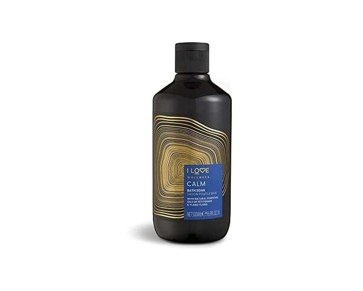 I Love Wellness CALM Bath Soak with Natural Essential Oils of Petitgrain and Ylang Ylang 500ml